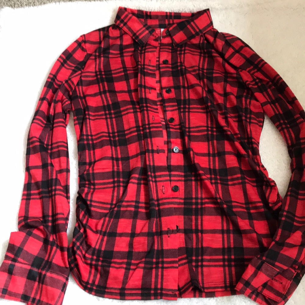 Red and Black lightweight flannel shirt